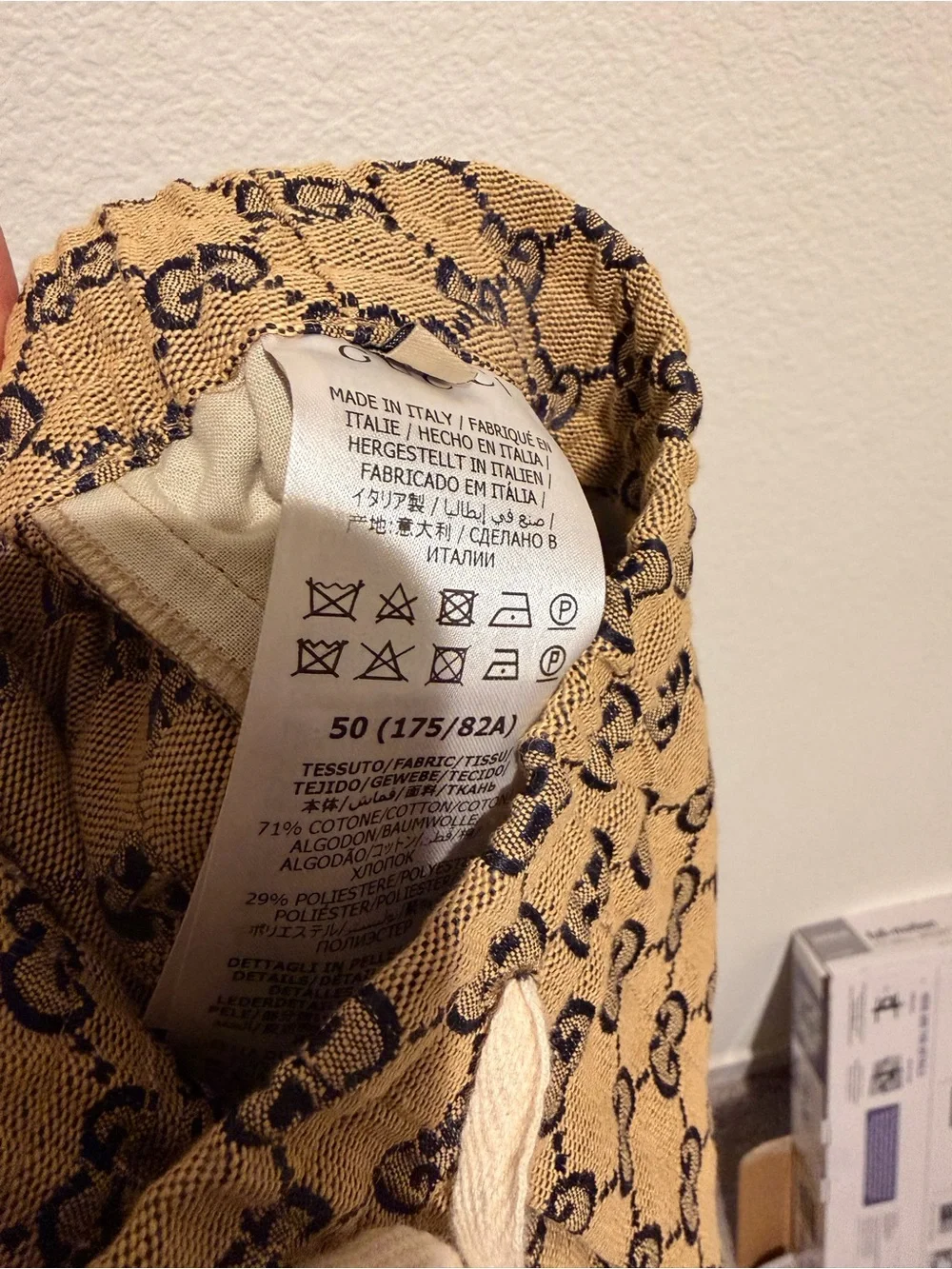 Authentic Gucci Beige Tan GG Monogram Pants